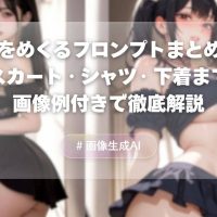 【コピペOK】服をめくるプロンプト完全まとめ！スカート・シャツ・下着まで徹底解説【Stable Diffusion】