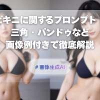 【コピペOK】ビキニのプロンプト40選！三角・バンドゥなど種類別に画像付きで紹介【画像生成AI】
